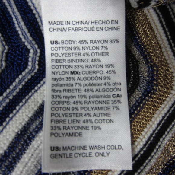 Chico's Travelers Cardigan sweater  size 1 (M) Seafaring Blue Zig Zag Stitch - Picture 8 of 15